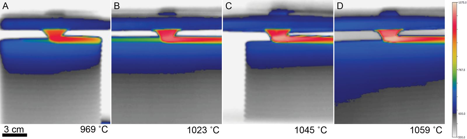 Infrared thermography of the recycled-glass print